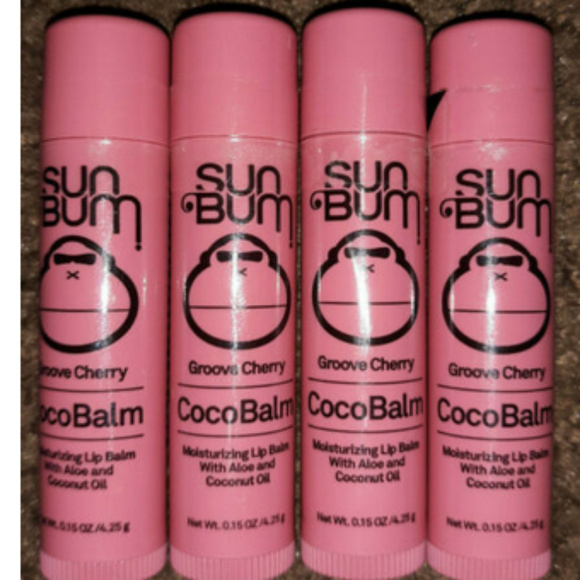 Sun Bum Other - 4 New Sun Bum Groove Cherry Coco Balm Lip Balm .15